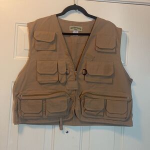 Wilderness Pro Fishing Hunting Cargo Vest Master Sportsman Men Jacket Vest Sz  L